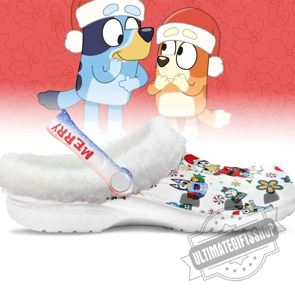 Bluey x Christmas Fleece Crocs Crocband Clogs Shoes 5 Bluey x Christmas Fleece Crocs Crocband Clogs Shoes