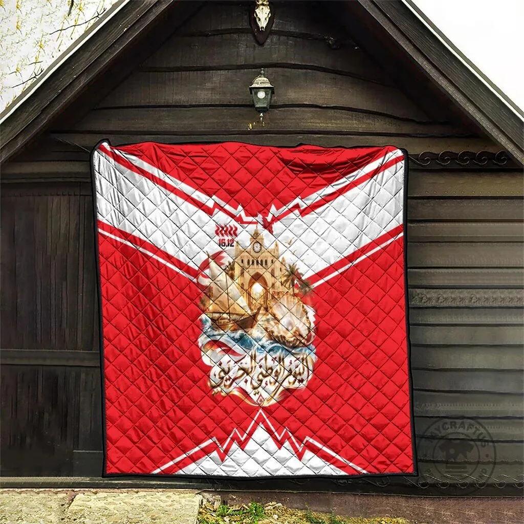 Bahrain National Day Cultural Flag Emblem Vintage Collage Quilt Blanket 12 Bahrain National Day Cultural Flag Emblem Vintage Collage Quilt Blanket