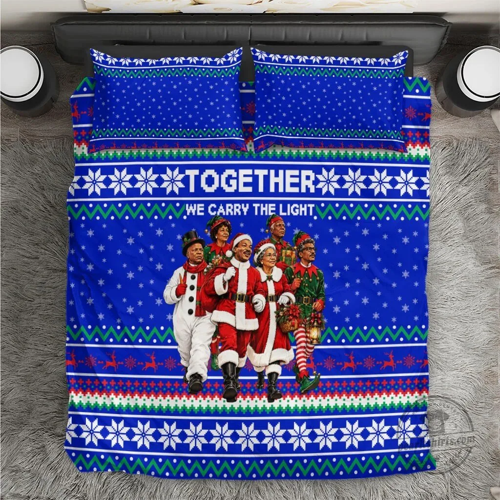Civil Rights Leaders Christmas Together We Carry The Light Bedding Set