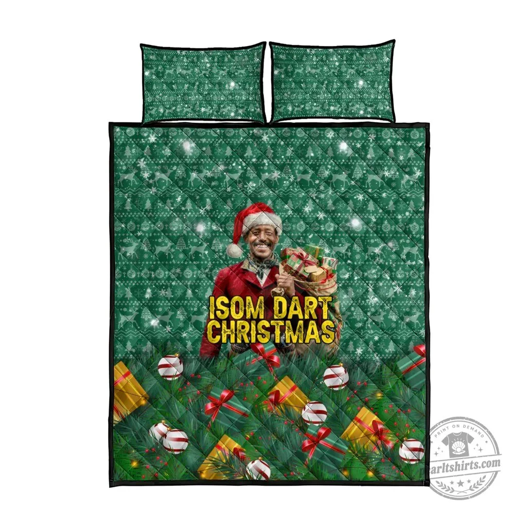 Isom Dart Christmas Holiday Quilted Bedding Set with Pillow Shams 6 Isom Dart Christmas Holiday Quilted Bedding Set with Pillow Shams