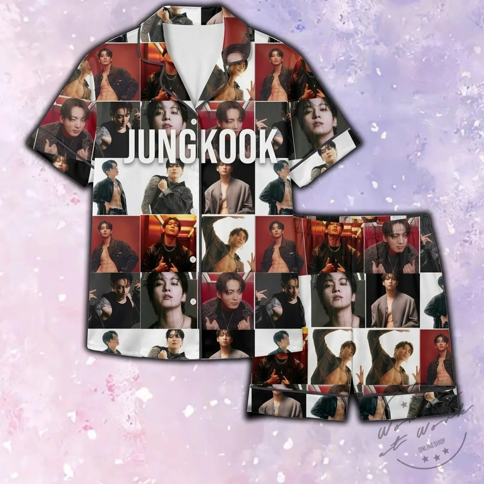 Jungkook Era Photo Collage Pajama Set 3 Jungkook Era Photo Collage Pajama Set