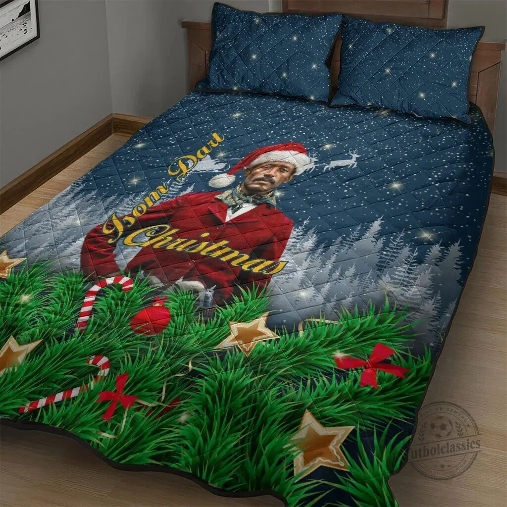 Isom Dart Black Cowboy Santa Merry Christmas Quilted Bedding Set 7 Isom Dart Black Cowboy Santa Merry Christmas Quilted Bedding Set