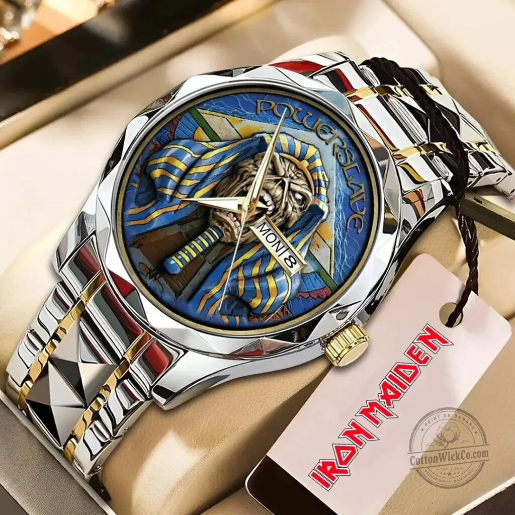 Iron Maiden Powerslave Eddie The Head Heavy Metal Music Band Watch 4 Iron Maiden Powerslave Eddie The Head Heavy Metal Music Band Watch