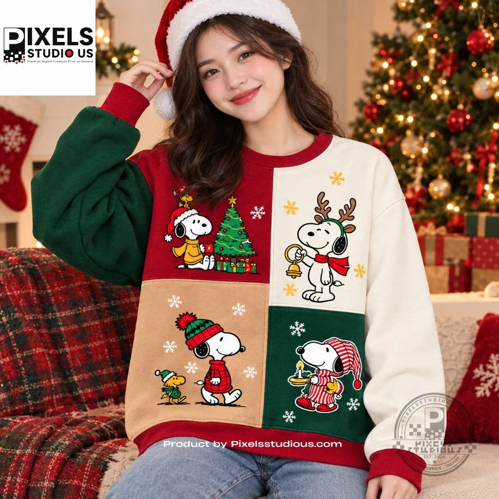 Peanuts Snoopy Christmas Holiday Ugly Christmas Sweatshirt 5 Peanuts Snoopy Christmas Holiday Ugly Christmas Sweatshirt 3D shirt or sports jersey with all-over print design