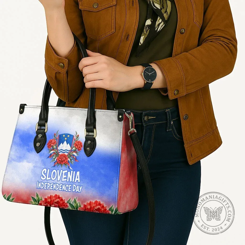 Slovenia Independence Day Emblem White Lipizzan Horse Red Carnation Leather Bag 10 Slovenia Independence Day Emblem White Lipizzan Horse Red Carnation Leather Bag