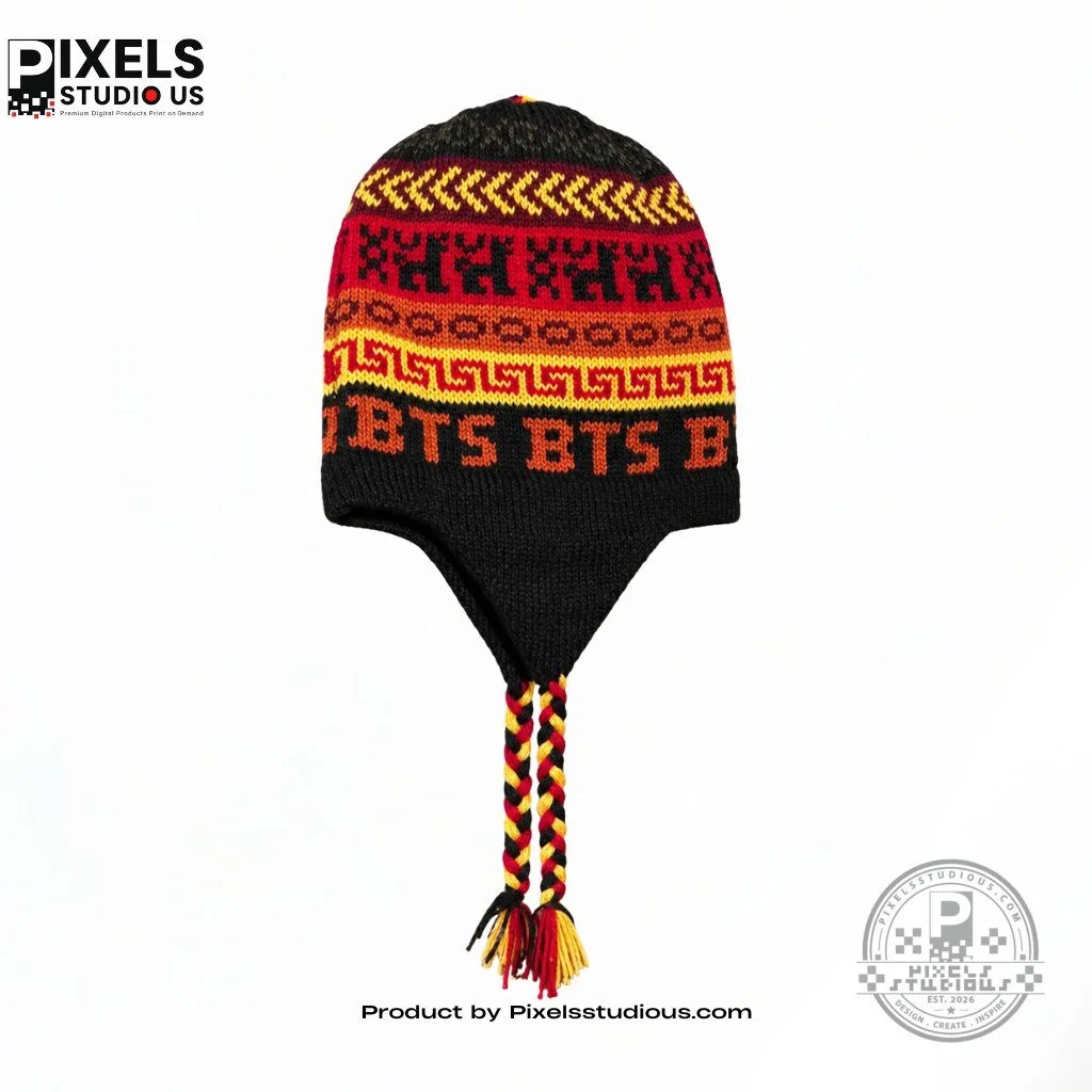 BTS Peruvian Earflap Beanie Hat