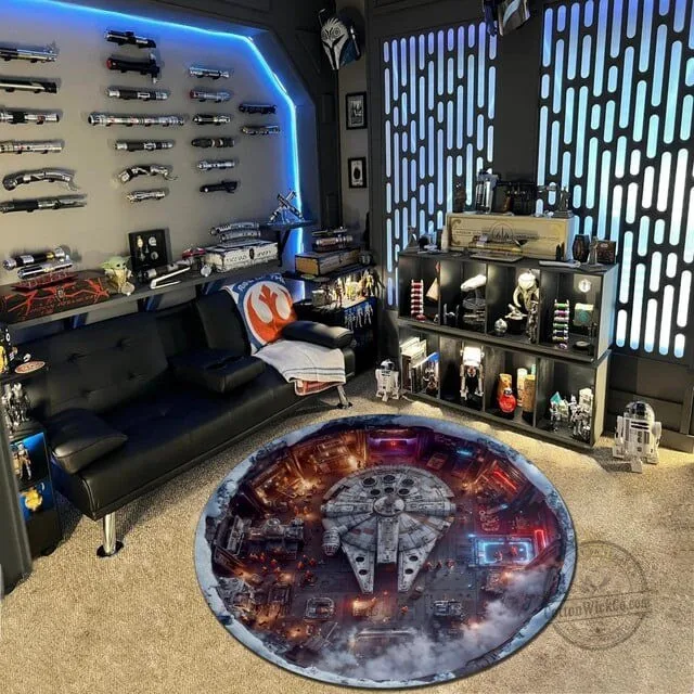 Star Wars Millennium Falcon Hoth Echo Base Round Rug 5 Star Wars Millennium Falcon Hoth Echo Base Round Rug