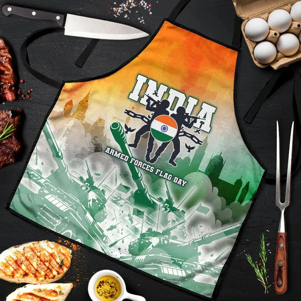 India Armed Forces Flag Day Military Indian Flag Silhouette Apron 7 India Armed Forces Flag Day Military Indian Flag Silhouette Apron