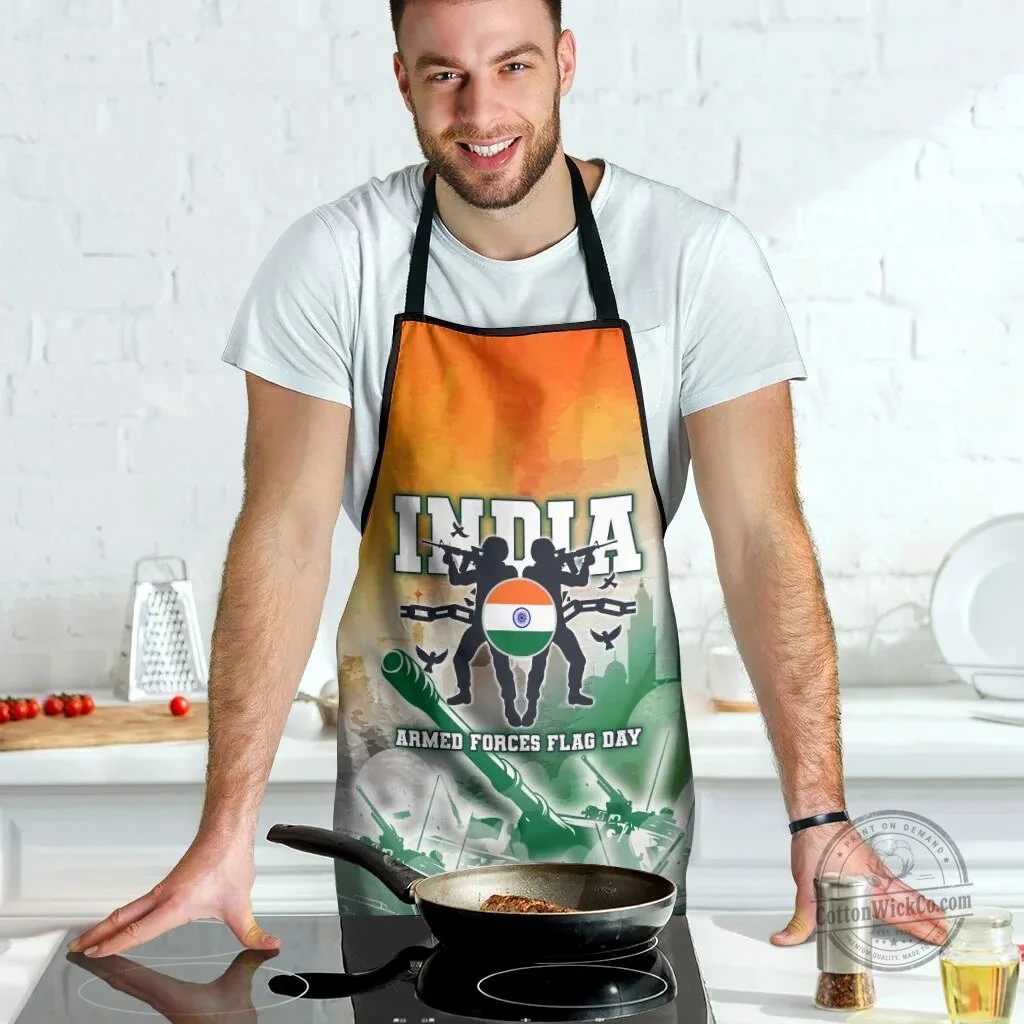 India Armed Forces Flag Day Military Indian Flag Silhouette Apron 10 India Armed Forces Flag Day Military Indian Flag Silhouette Apron