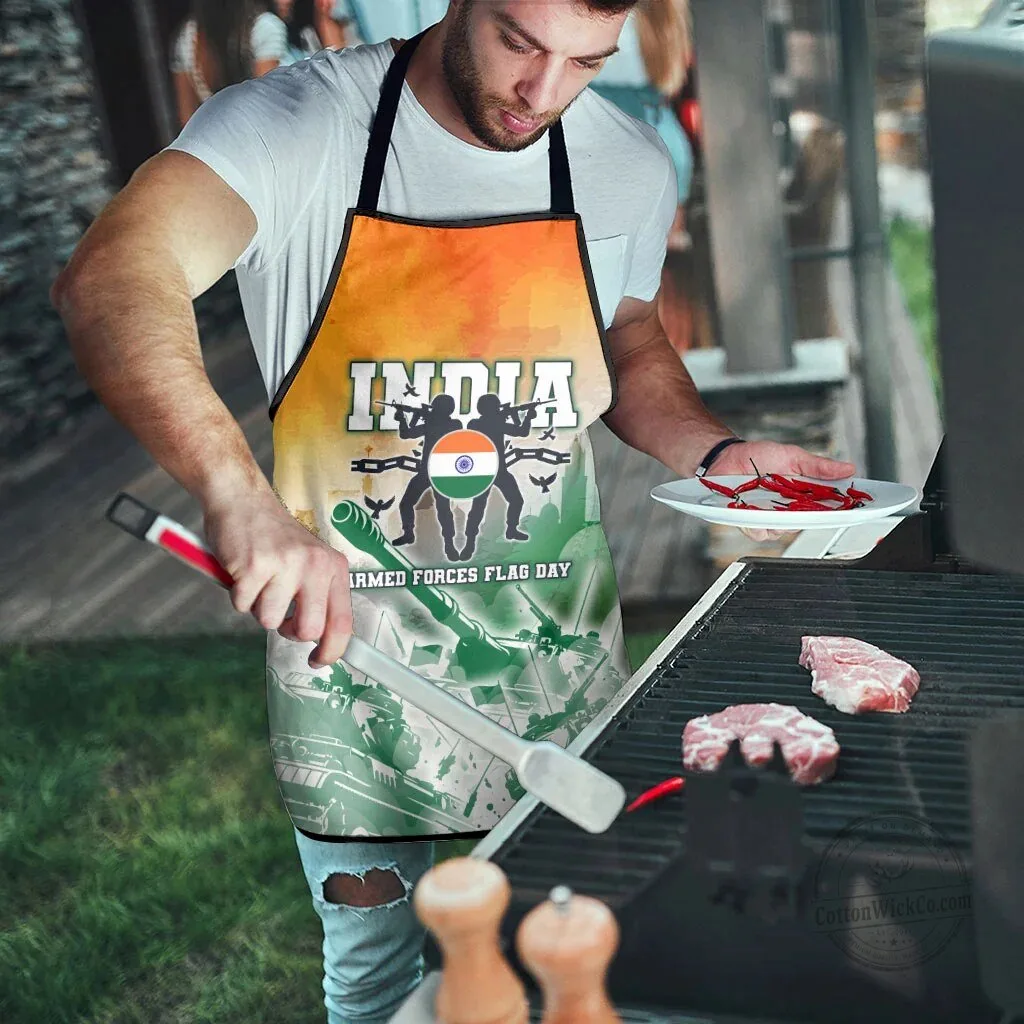 India Armed Forces Flag Day Military Indian Flag Silhouette Apron 11 India Armed Forces Flag Day Military Indian Flag Silhouette Apron