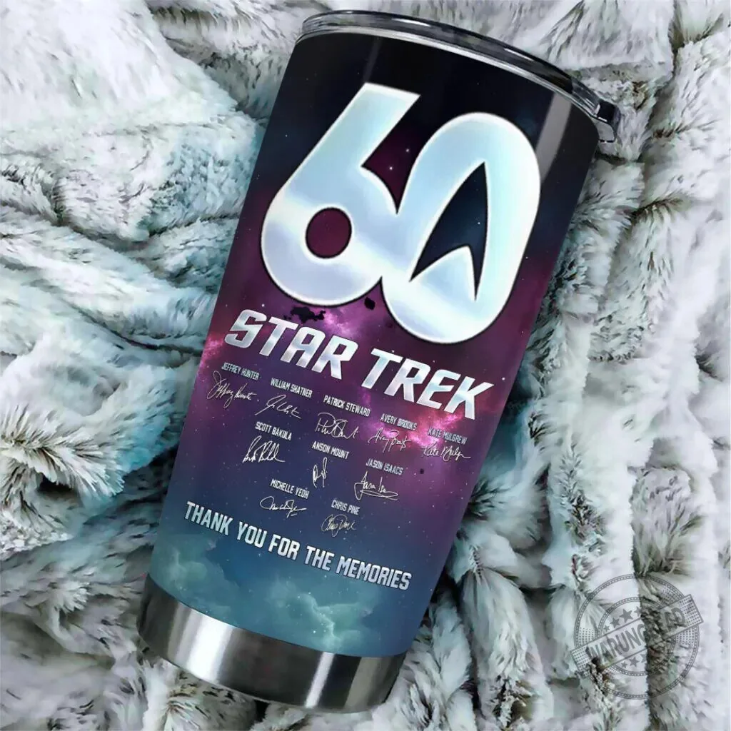 60th Anniversary Tumbler Cup: Thank You For The Memories - Star Trek 7 60th Anniversary Tumbler Cup: Thank You For The Memories - Star Trek