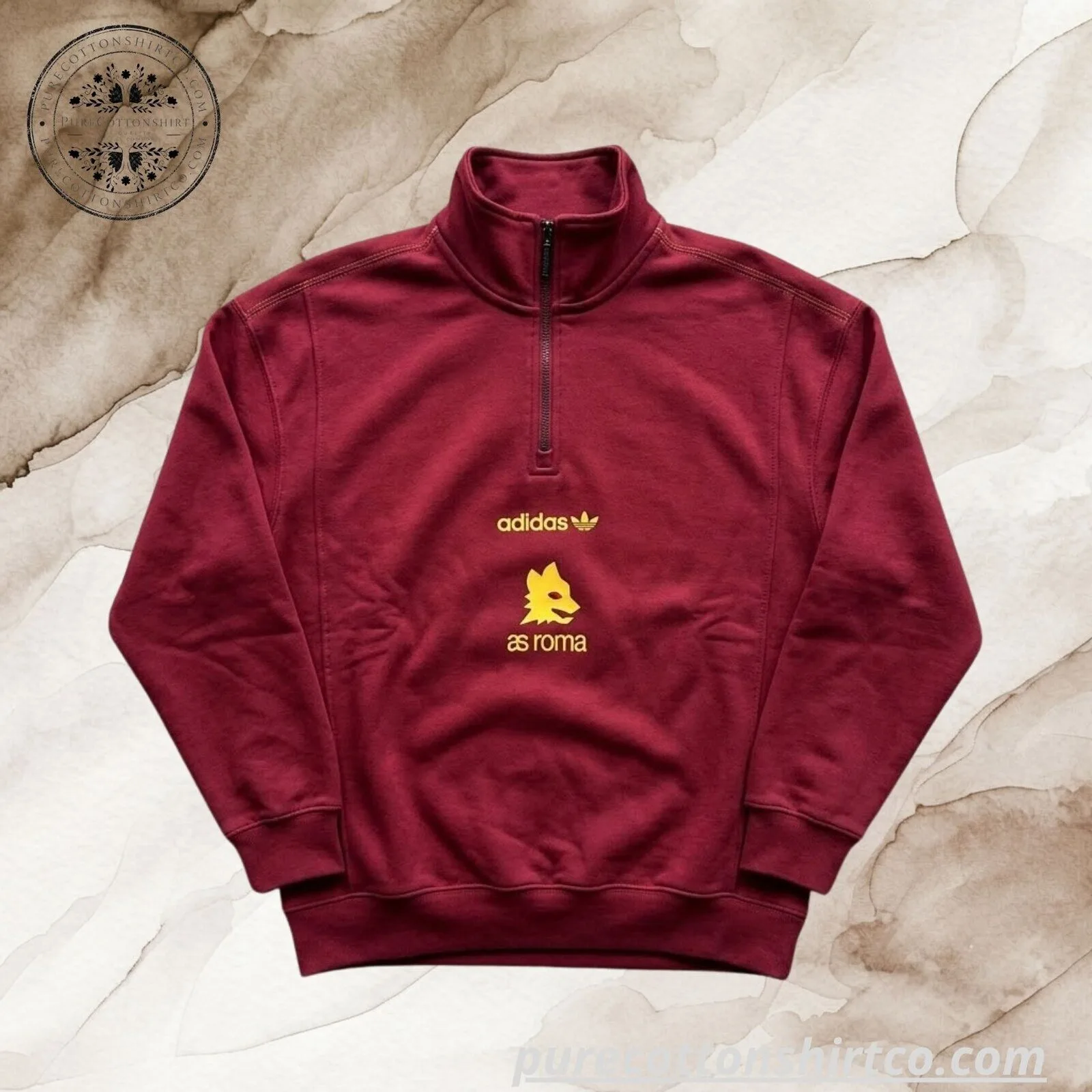 AS Roma Adidas Quarter Zip Sweatshirt 2026 3 AS Roma Adidas Quarter Zip Sweatshirt 2026
