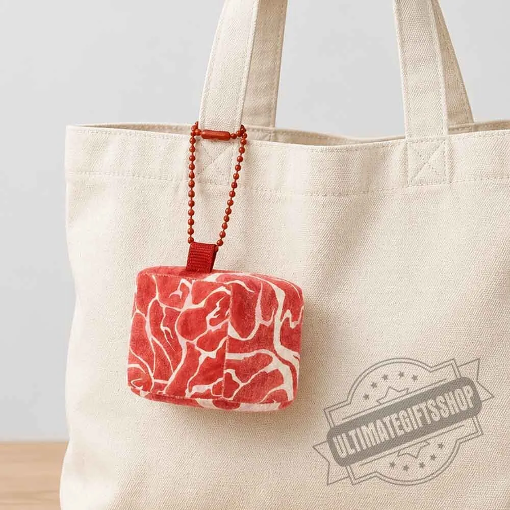 Wagyu Beef Cube Plush Keychain 3 Wagyu Beef Cube Plush Keychain