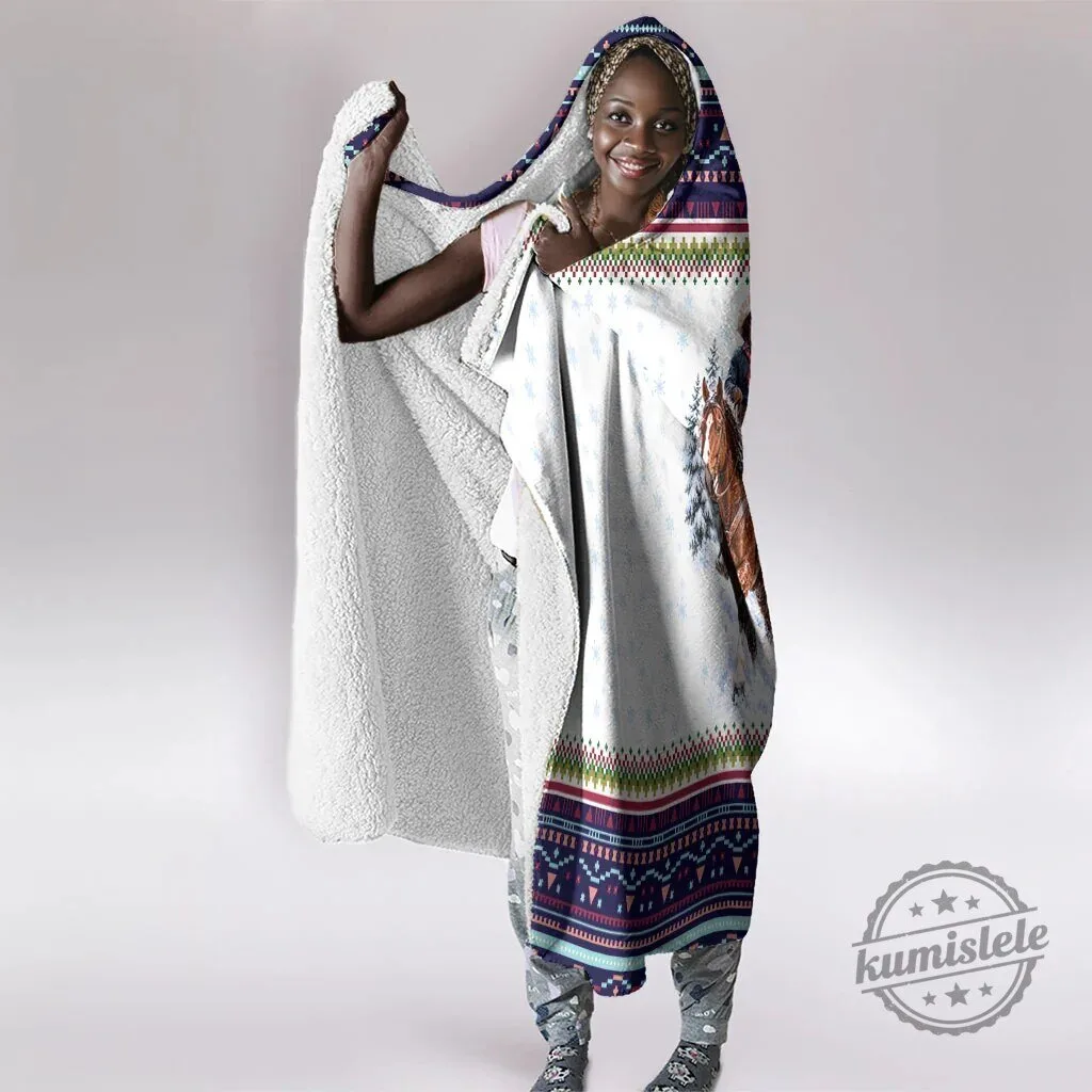 Nat Love African American Cowboy Winter Snow Fair Isle Pattern Hooded Blanket 5 Nat Love African American Cowboy Winter Snow Fair Isle Pattern Hooded Blanket