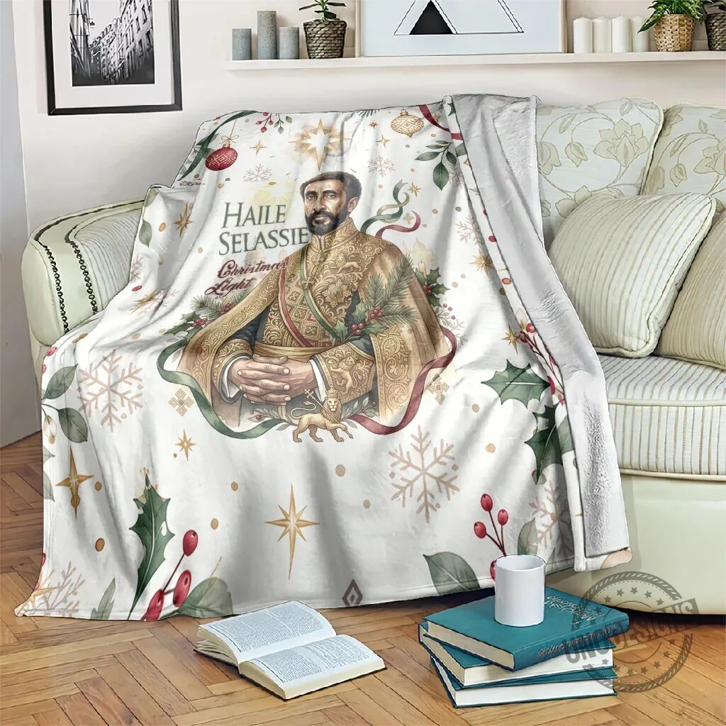 Haile Selassie Ethiopian Emperor Christmas Holiday Fleece Blanket