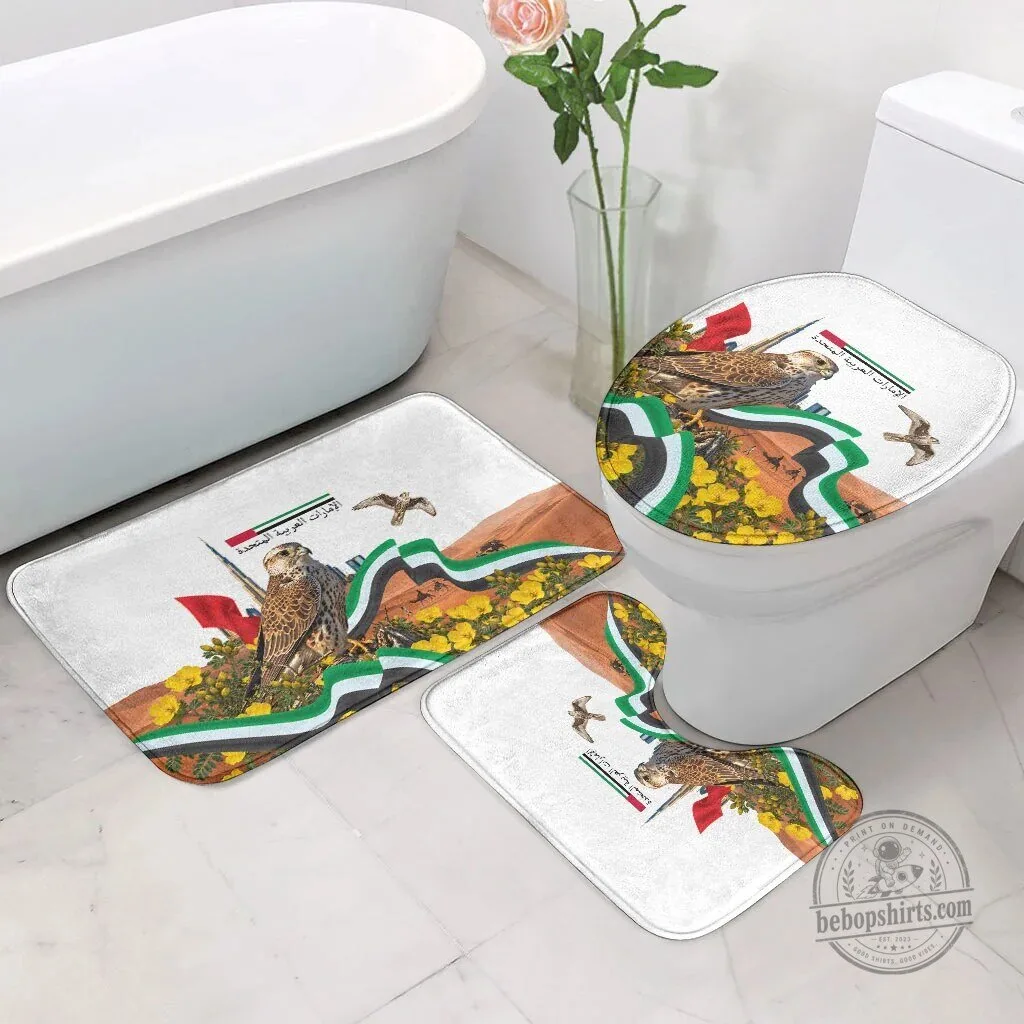 United Arab Emirates National Day Falcon and Burj Khalifa Shower Curtain Set 11 United Arab Emirates National Day Falcon and Burj Khalifa Shower Curtain Set