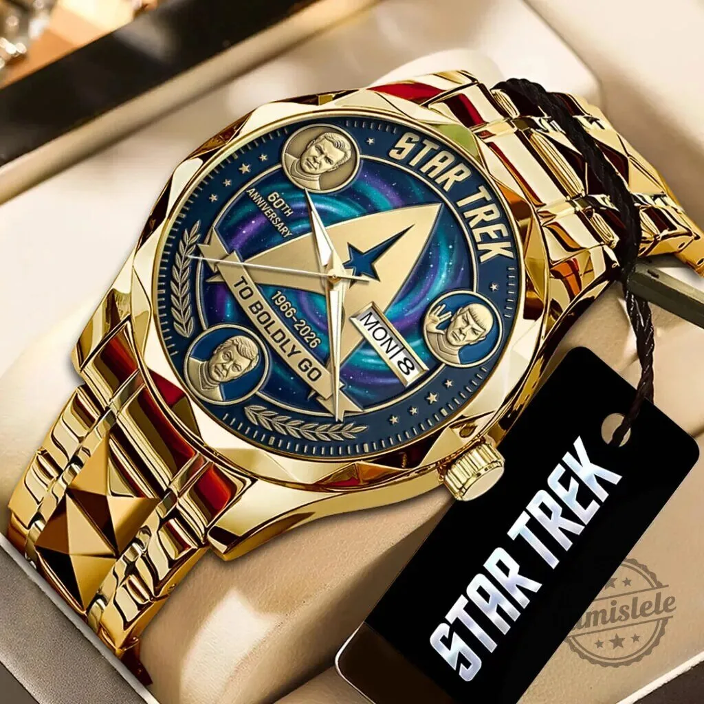 60th Anniversary Stainless Steel Quartz Watch in Gold Tone - Star Trek Edition
