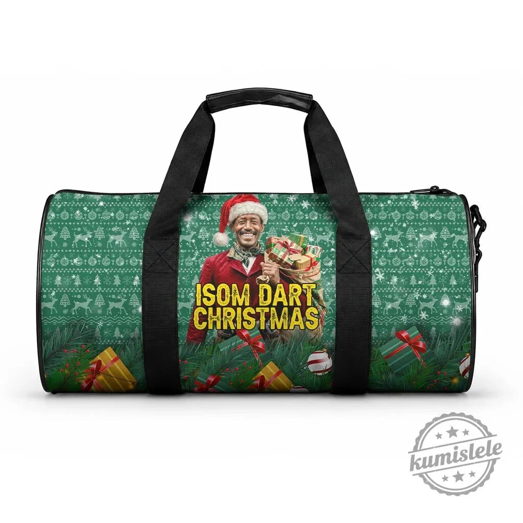 Isom Dart Christmas Holiday Black Cowboy Western Reindeer Duffle Bag