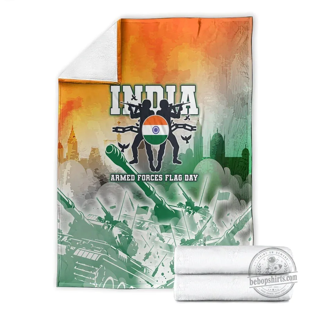 India Armed Forces Flag Day Military Indian Flag Silhouette Soft Fleece Blanket 11 India Armed Forces Flag Day Military Indian Flag Silhouette Soft Fleece Blanket
