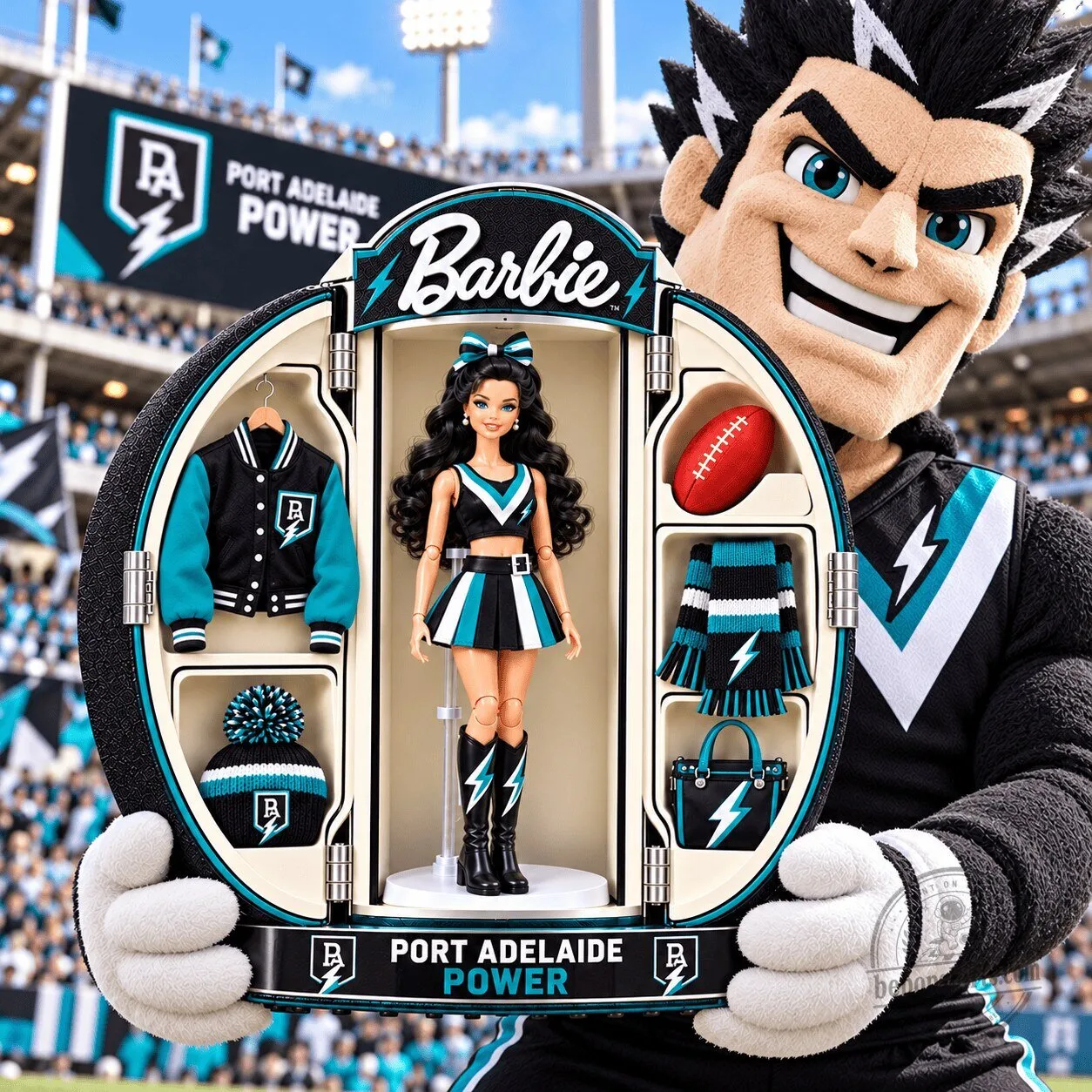 Port Adelaide Power Barbie Doll Collectible Commemorative Figure