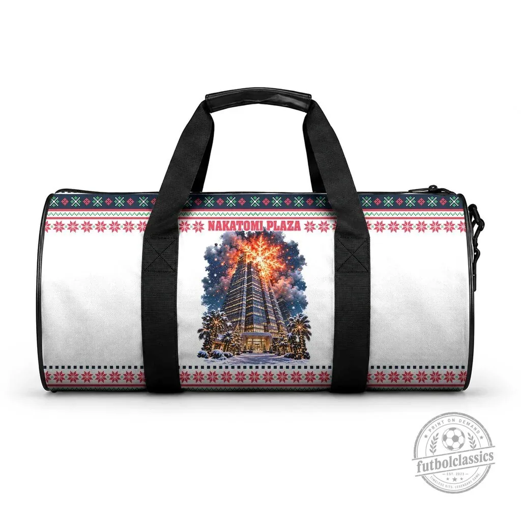 Christmas Nakatomi Plaza Explosion Holiday Pattern Duffle Bag