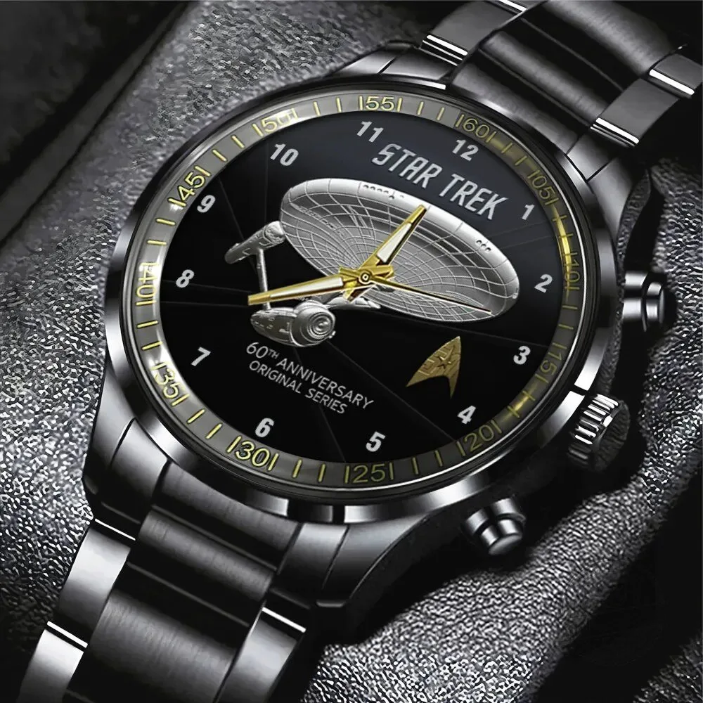 Star Trek 60th Anniversary Original Series Enterprise Stainless Steel Watch