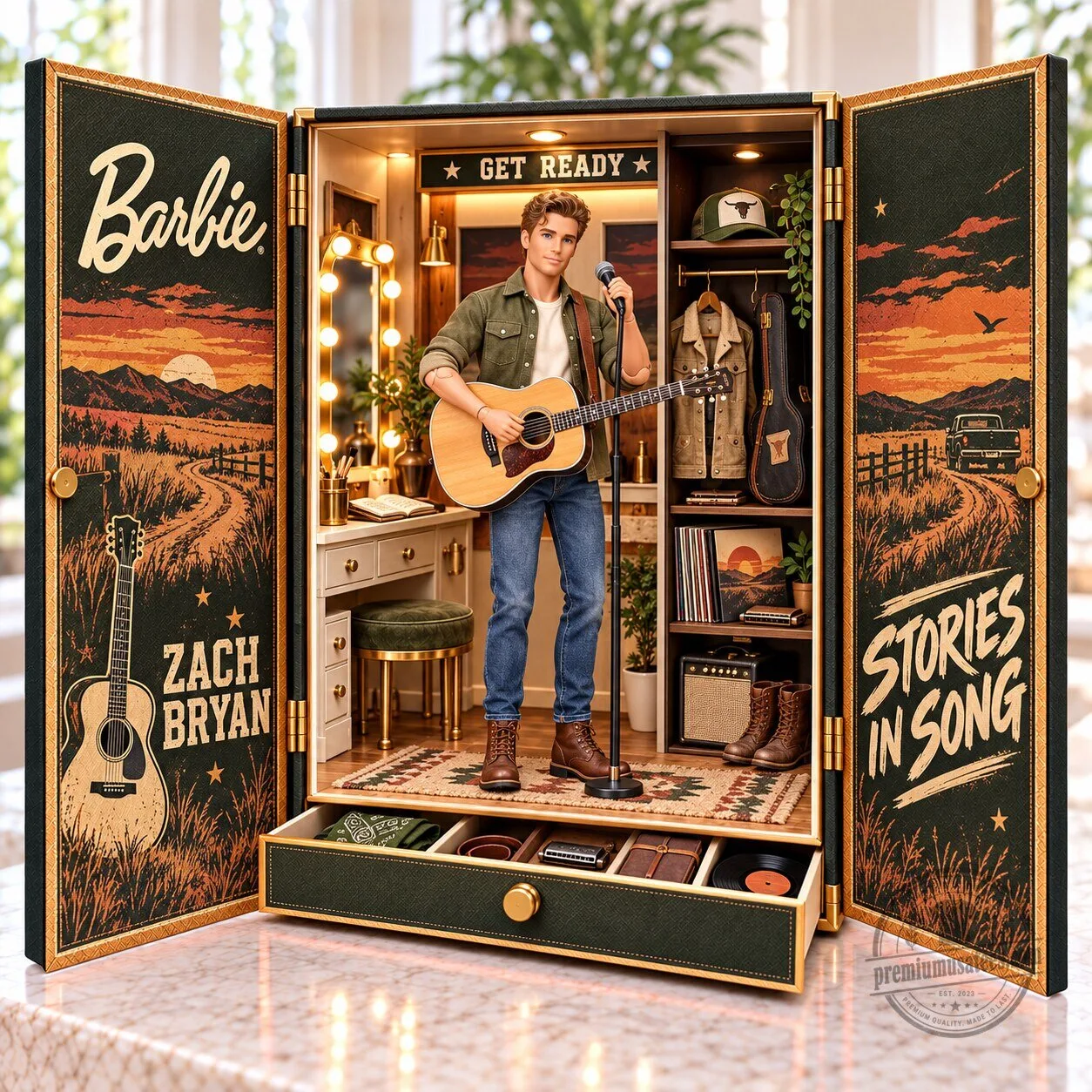 Zach Bryan Barbie Stories in Song Commemorative Collectible Figurine
