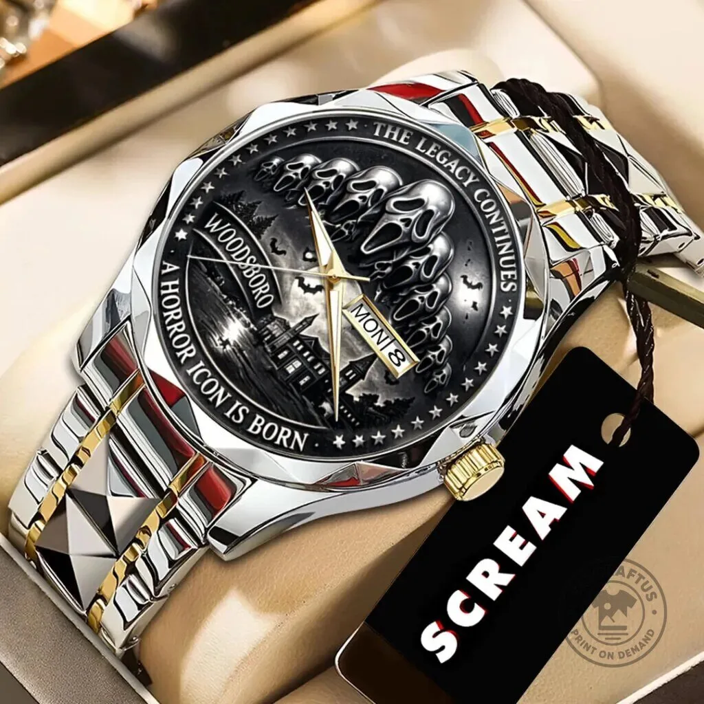 Scream Horror Icon Woodsboro Ghostface Stainless Steel Watch