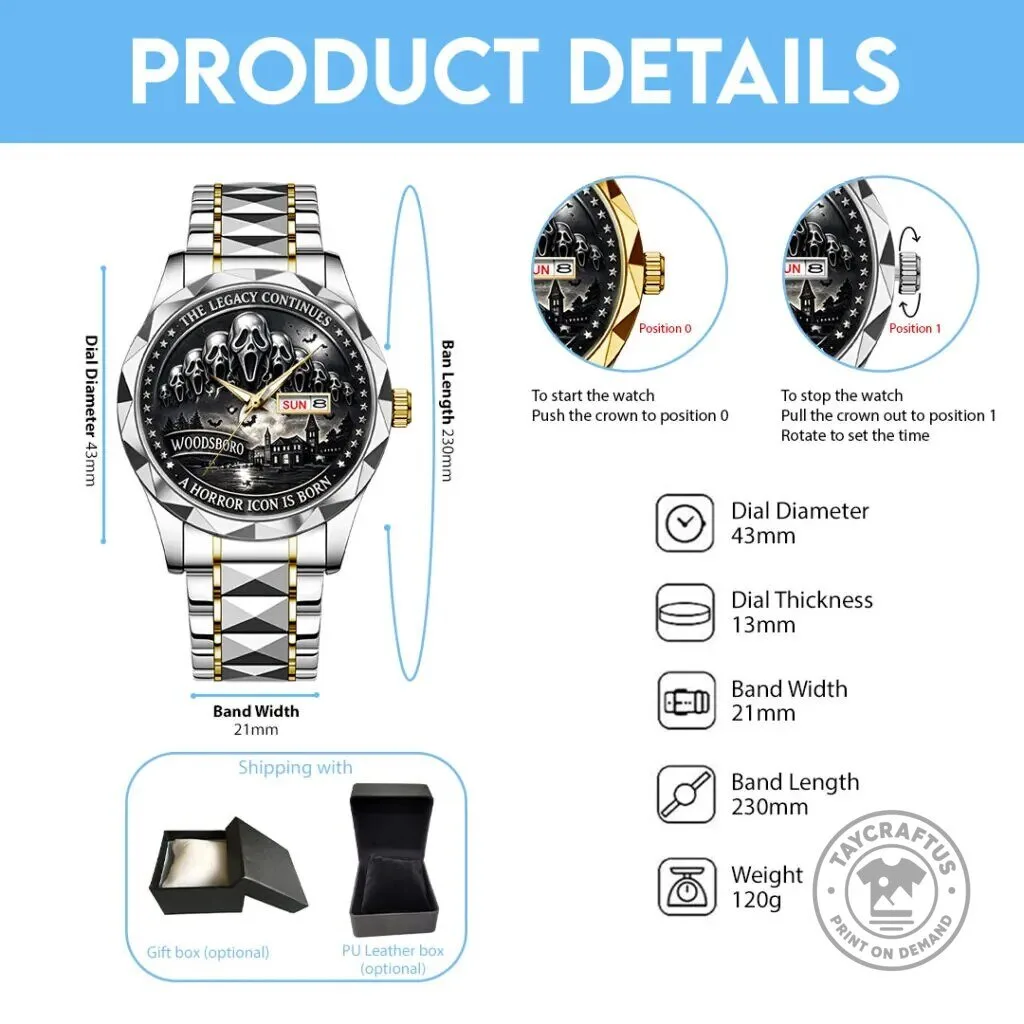 Scream Horror Icon Woodsboro Ghostface Stainless Steel Watch 9 Scream Horror Icon Woodsboro Ghostface Stainless Steel Watch