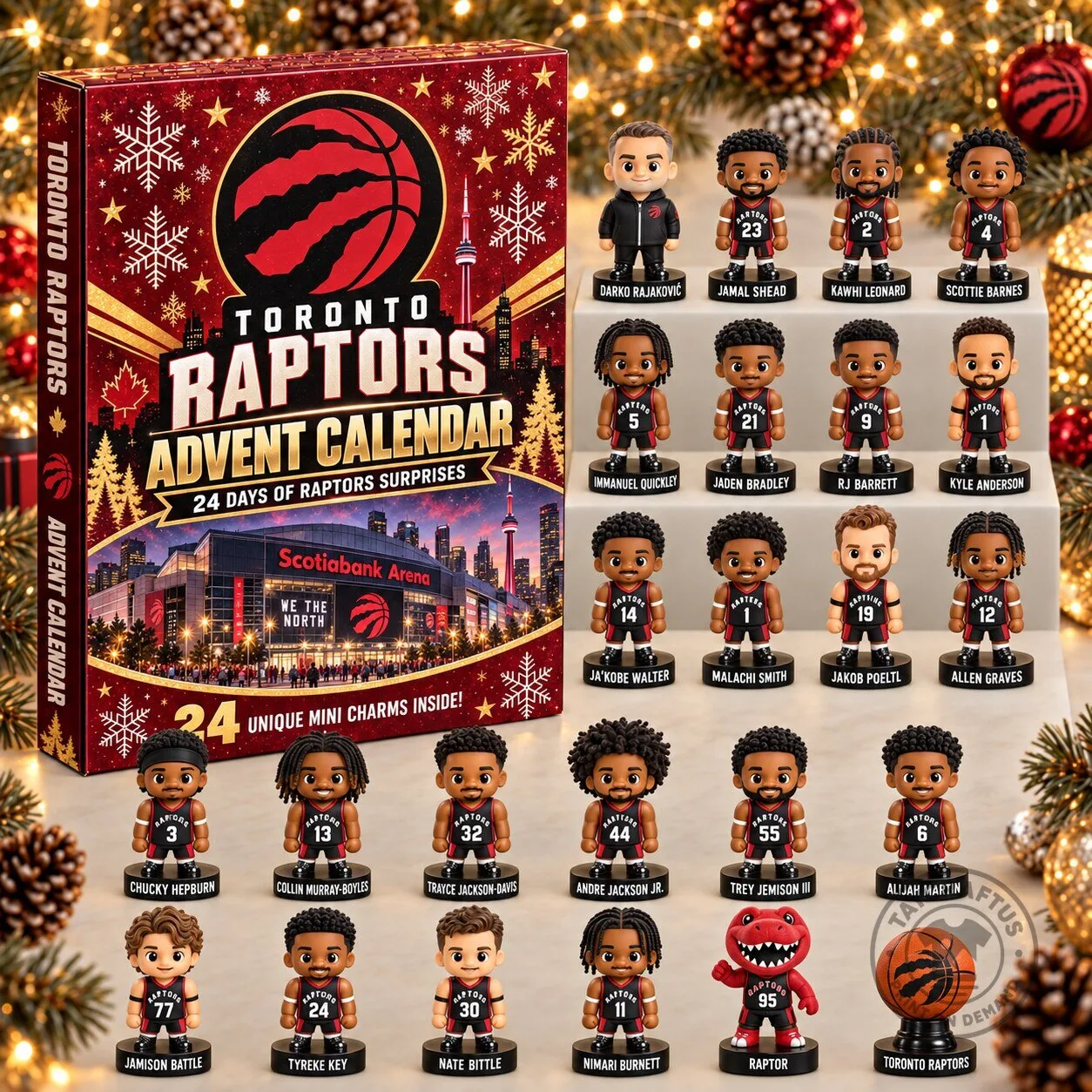 Toronto Raptors Basketball Team Advent Calendar 24 Days of Surprises