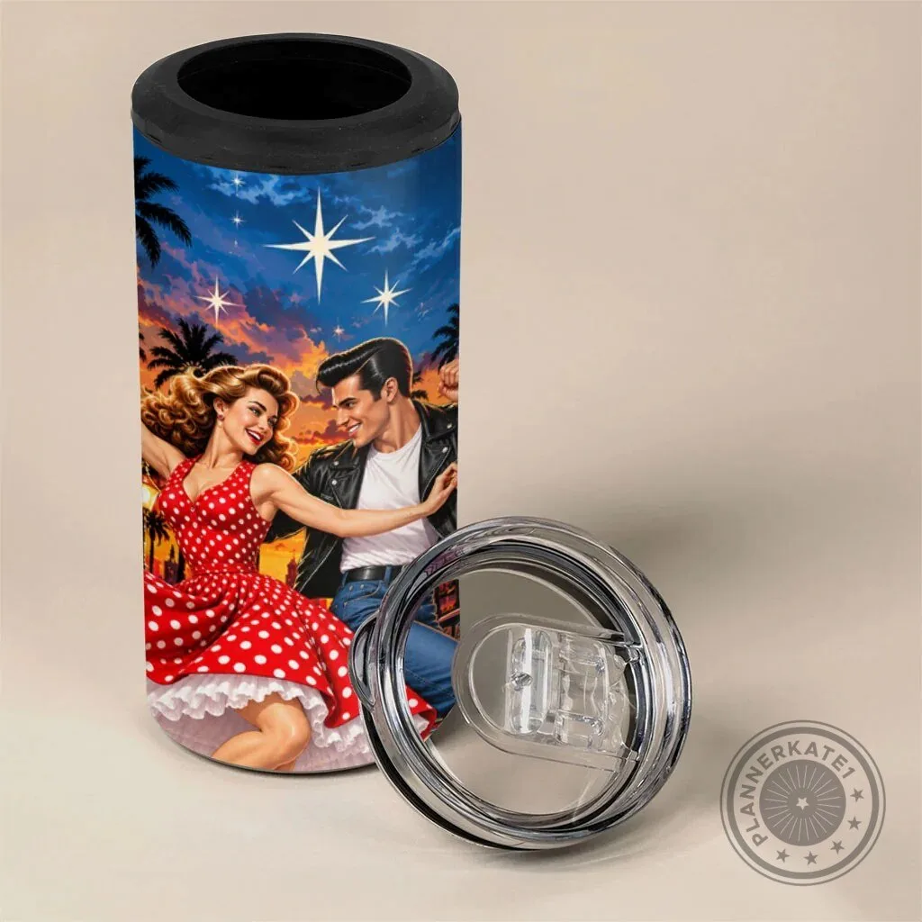 Baby Boomers Generation Vintage 1950s Rock and Roll Can Cooler Tumbler 9 Baby Boomers Generation Vintage 1950s Rock and Roll Can Cooler Tumbler