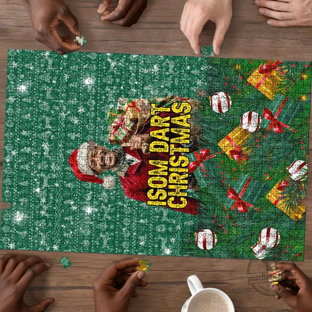 Isom Dart Christmas Holiday Reindeer Black Cowboy Western Jigsaw Puzzle 6 Isom Dart Christmas Holiday Reindeer Black Cowboy Western Jigsaw Puzzle