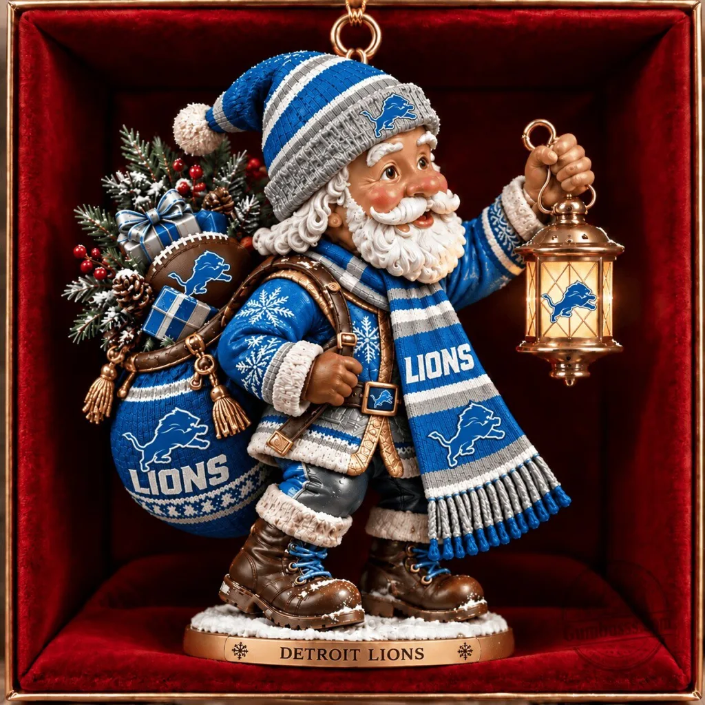 Detroit Lions Santa Claus Christmas Tree Ornament Detroit Lions Santa Claus Christmas Tree Ornament