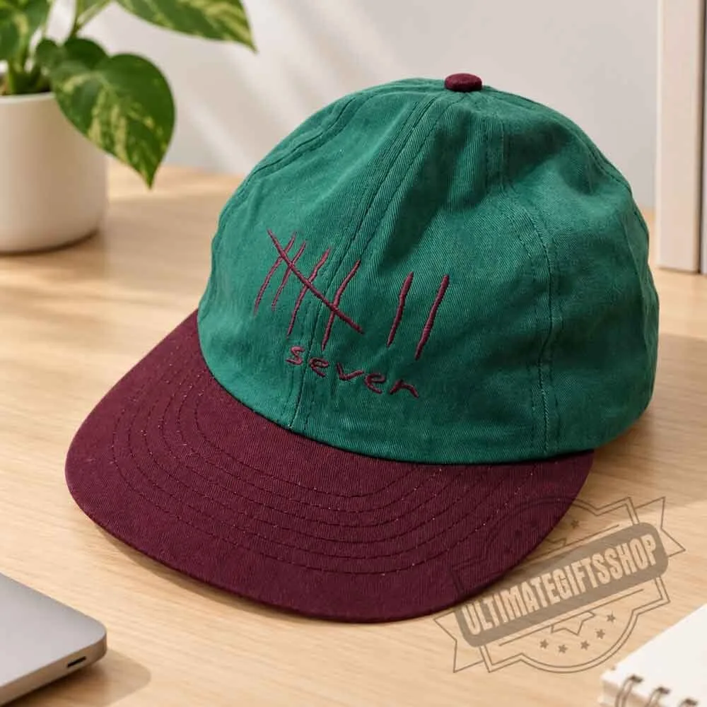 Seven Tally Marks Embroidered Baseball Cap 3 Seven Tally Marks Embroidered Baseball Cap