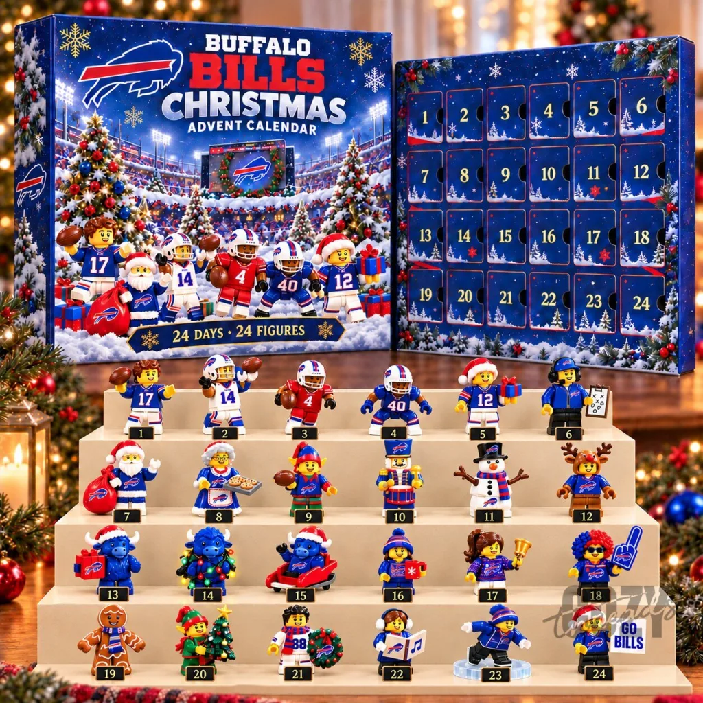 Buffalo Bills Christmas Advent Calendar with 24 Collectible Mini Figures Buffalo Bills Christmas Advent Calendar with 24 Collectible Mini Figures