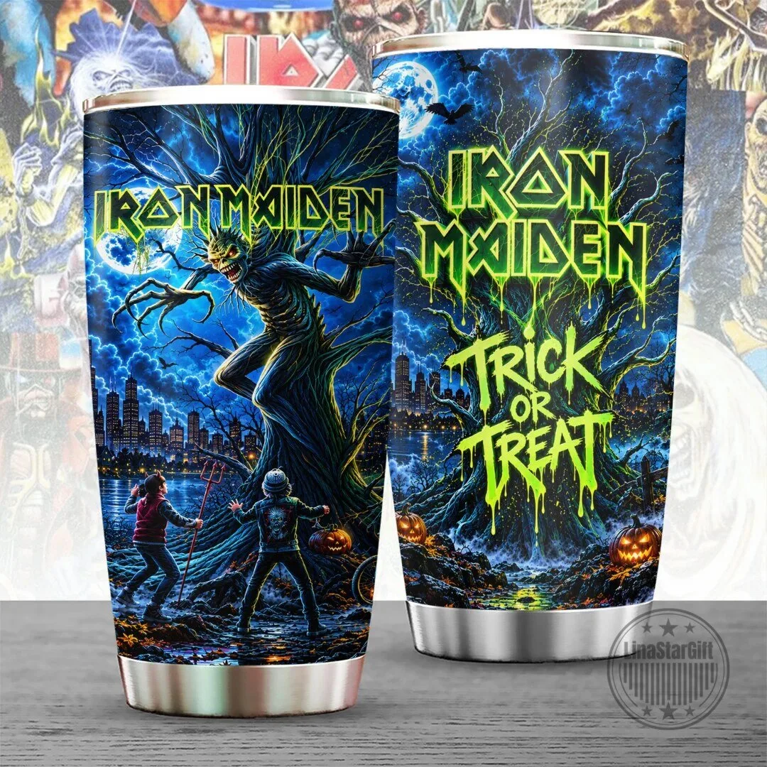 Iron Maiden Fear of the Dark Halloween Trick or Treat Tumbler