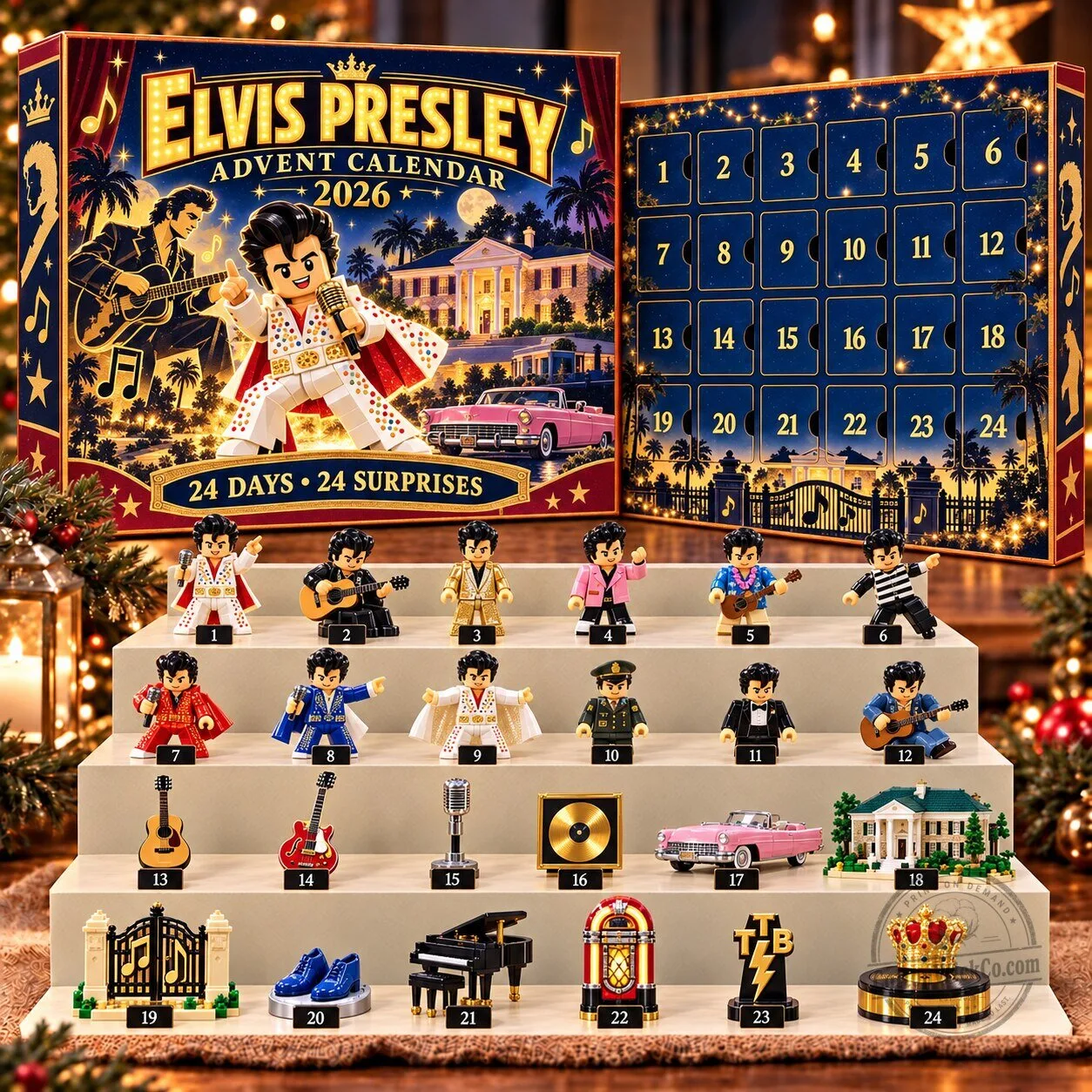 Elvis Presley 2026 Advent Calendar with 24 Surprises Collectible Gift