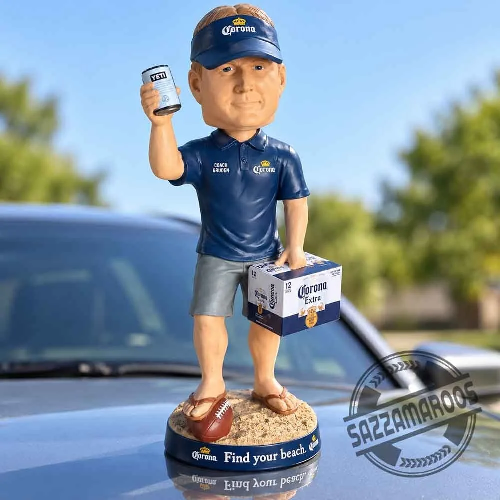 Coach Gruden Corona Extra Bobblehead - Find Your Beach Collectible 5 Coach Gruden Corona Extra Bobblehead - Find Your Beach Collectible