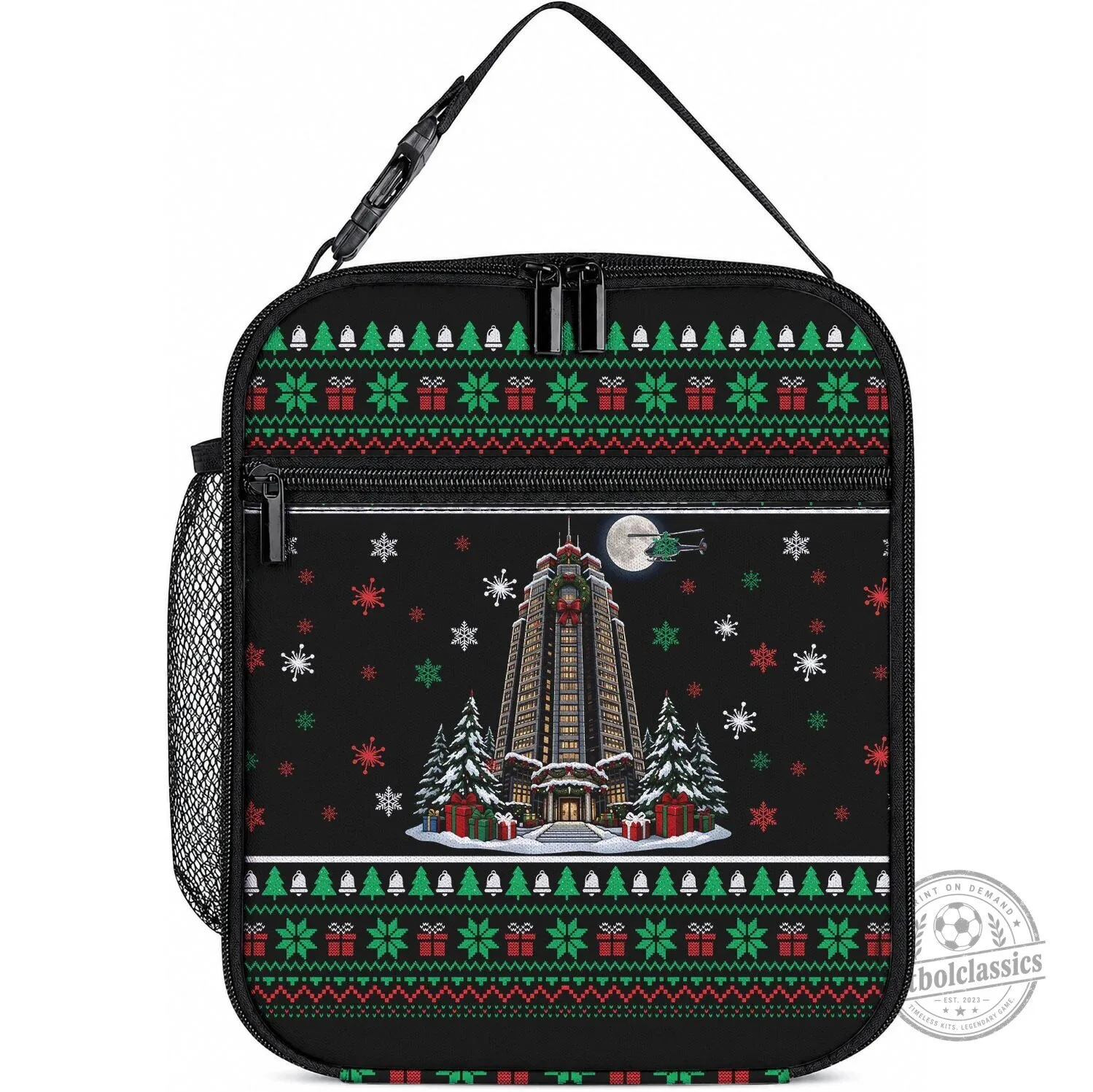 Nakatomi Plaza Christmas Party Ugly Sweater Pattern Lunch Bag