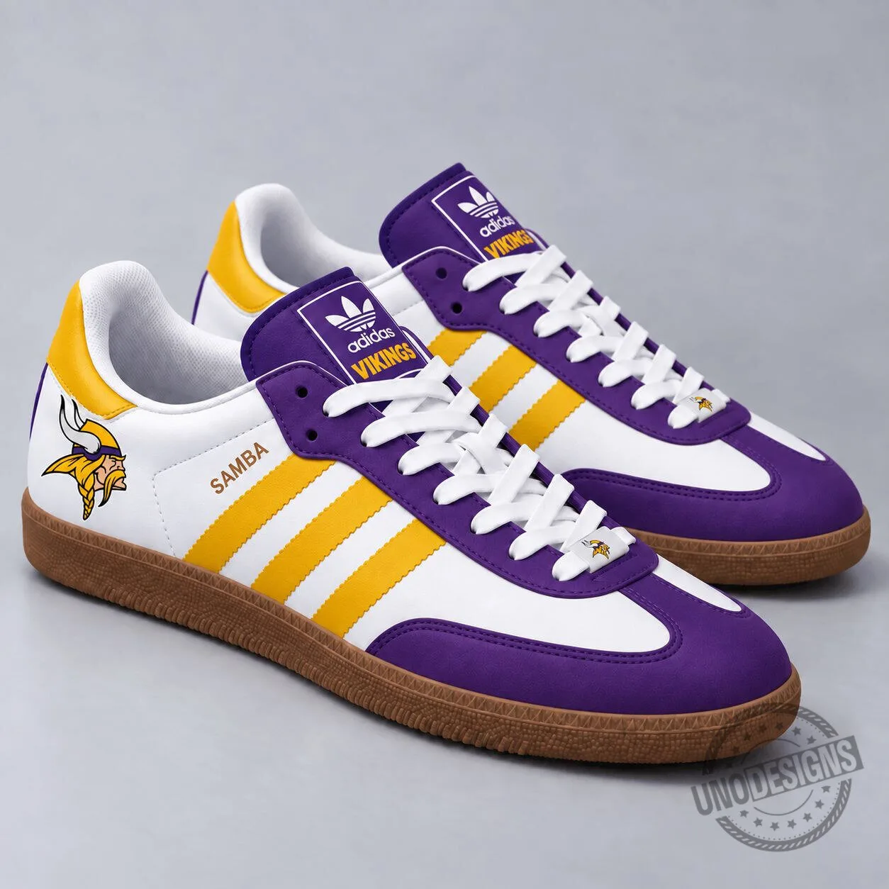 Minnesota Vikings Team Pride Samba Sneakers Athletic Sports Shoes
