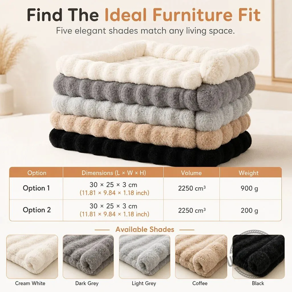Plush Faux Rabbit Fur Pet Furniture Protector Blanket for Dogs and Cats 20 Plush Faux Rabbit Fur Pet Furniture Protector Blanket for Dogs and Cats