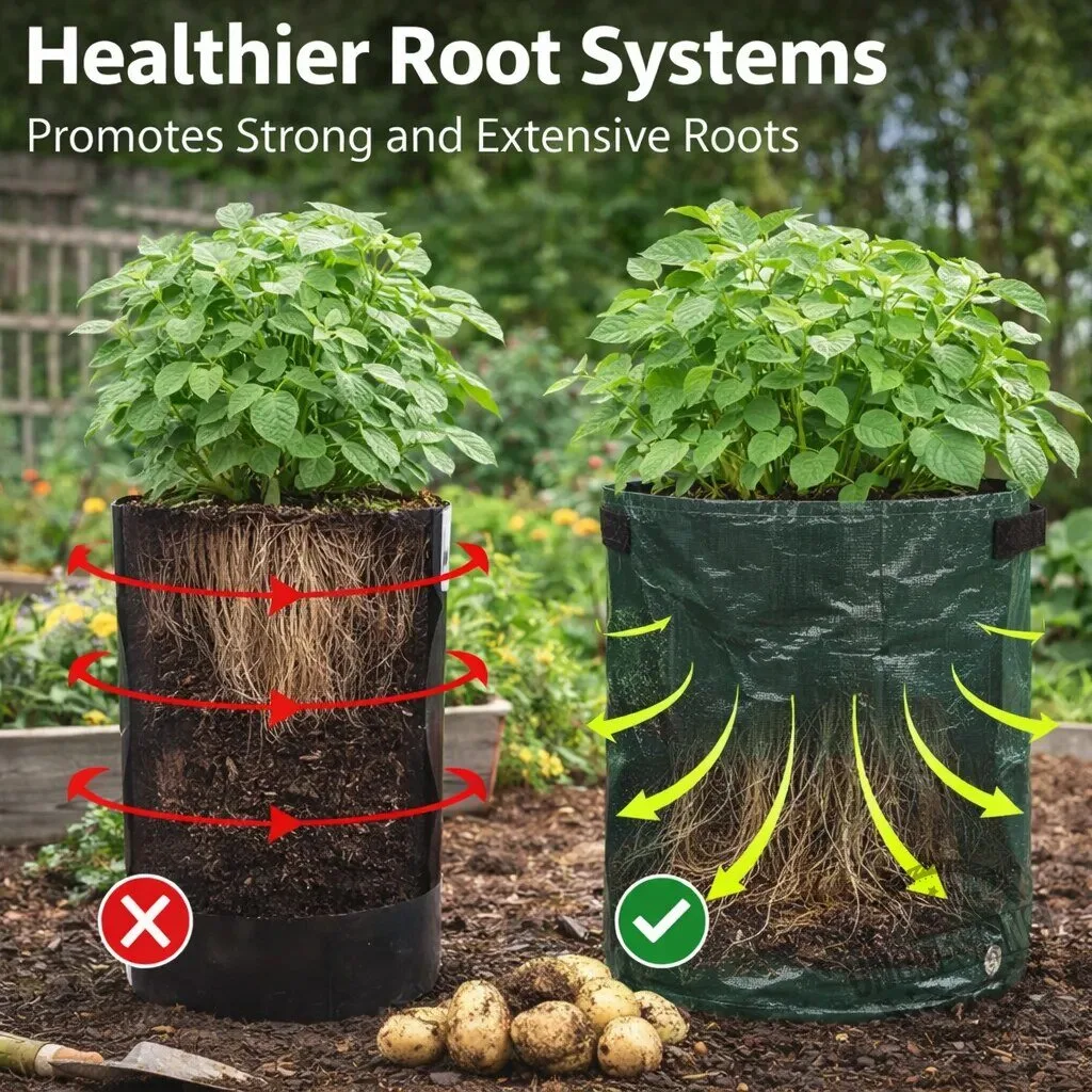 Reusable Potato Grow Bag with Harvest Window for Vegetable Planting 15 Reusable Potato Grow Bag with Harvest Window for Vegetable Planting