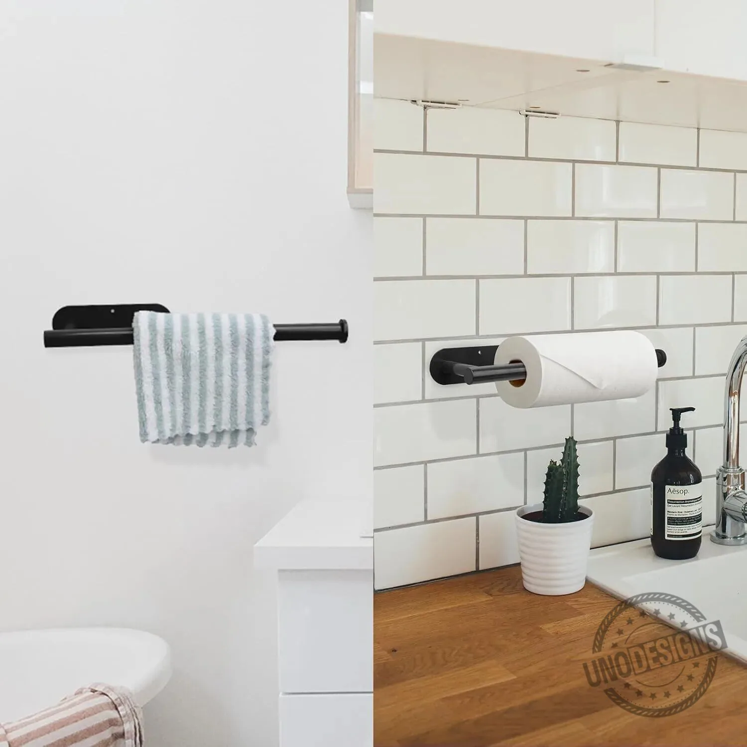 Matte Black Under Cabinet Paper Towel Holder Rack for Kitchen Organization 23 Matte Black Under Cabinet Paper Towel Holder Rack for Kitchen Organization