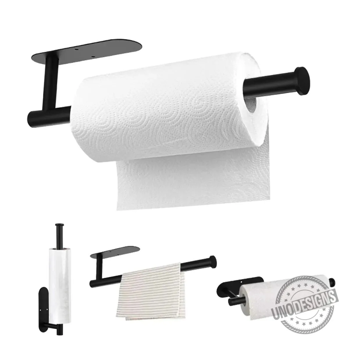 Matte Black Under Cabinet Paper Towel Holder Rack for Kitchen Organization 28 Matte Black Under Cabinet Paper Towel Holder Rack for Kitchen Organization