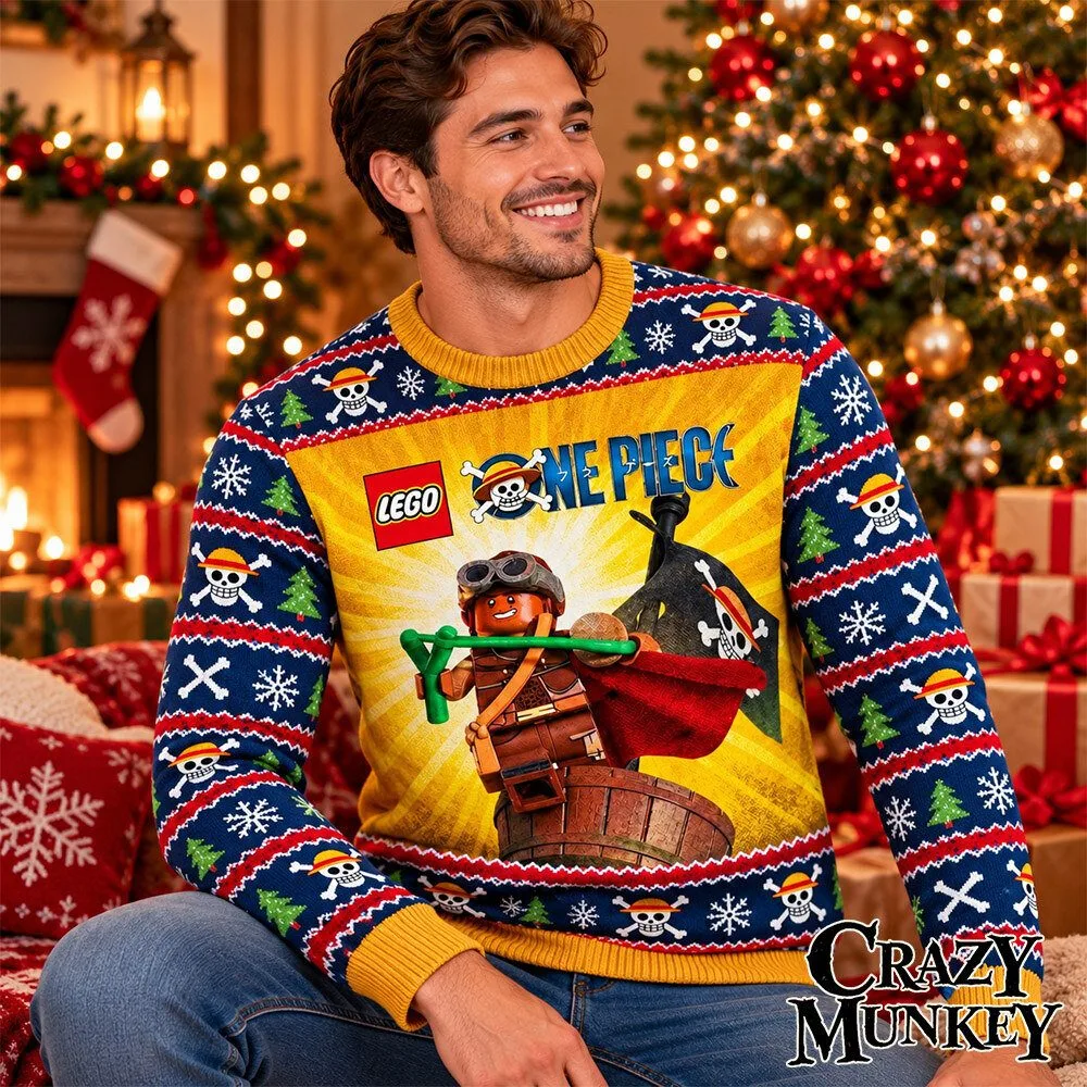 LEGO One Piece Usopp Pirate Christmas Ugly Sweater Gift | Apparel