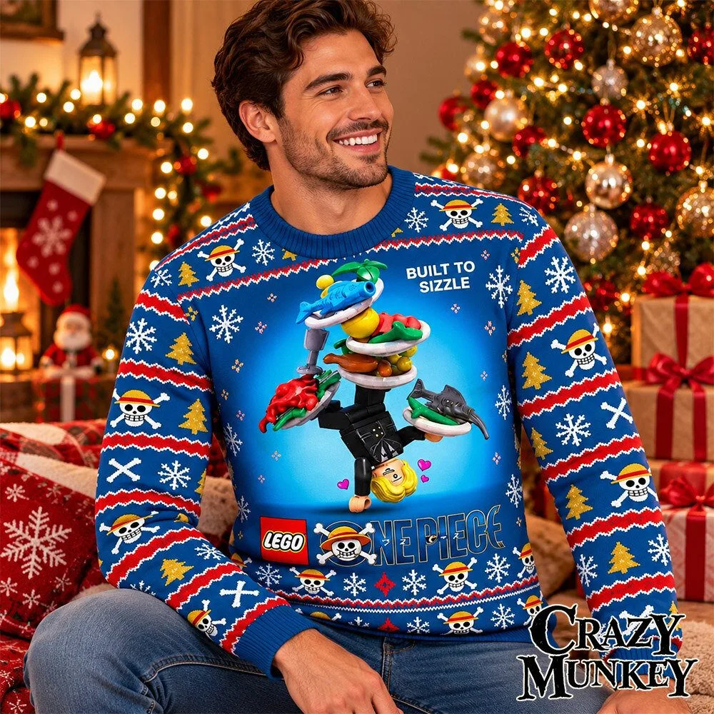 LEGO One Piece Sanji Funny Christmas Ugly Sweater Gift | Apparel