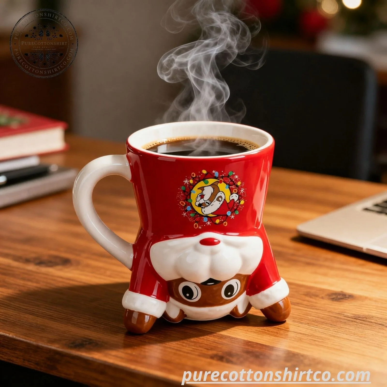 Buc-ee's Upside-Down Christmas Mug 4 Buc-ee