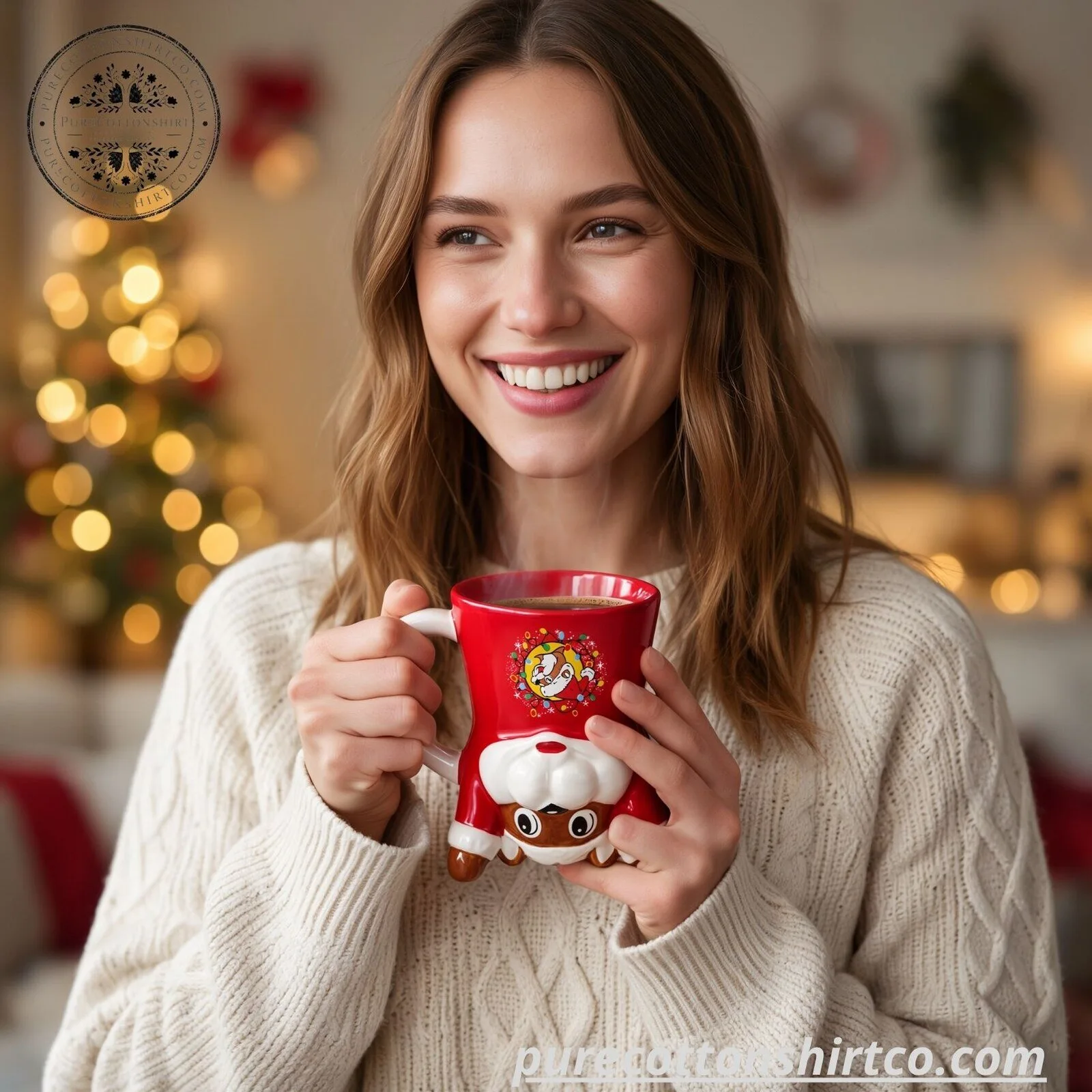 Buc-ee's Upside-Down Christmas Mug 5 Buc-ee