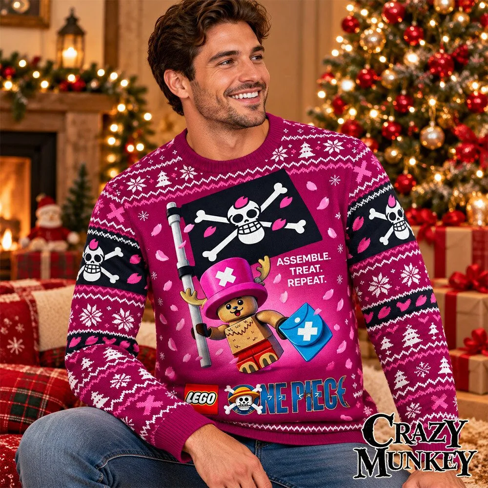 LEGO One Piece Chopper Pink Christmas Ugly Sweater Gift | Apparel