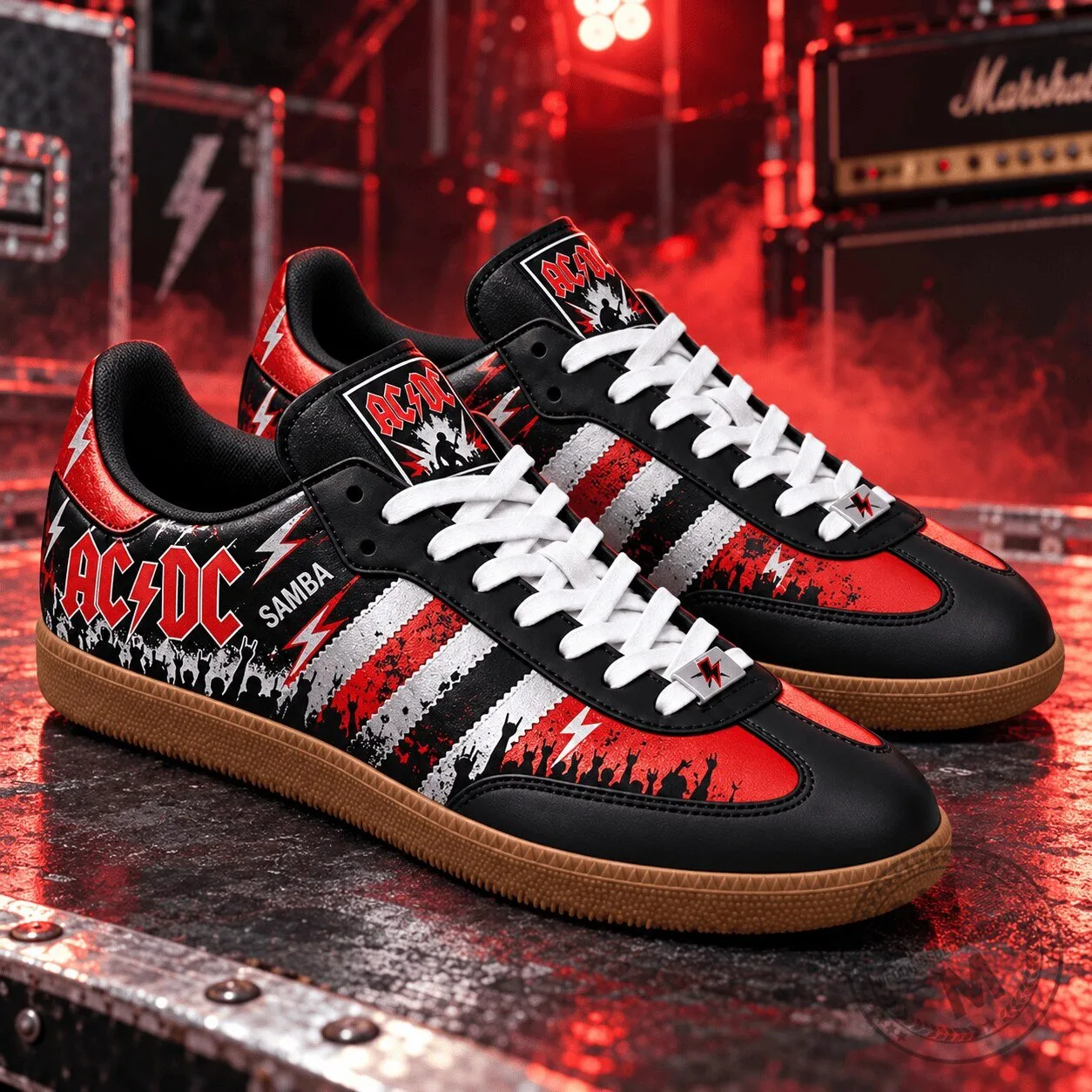 AC/DC High Voltage Rock and Roll Band Music Fan Low-Top Samba Shoes